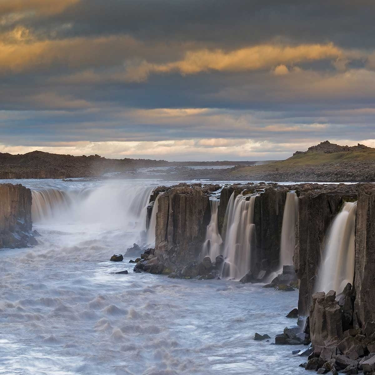 Tableau Chute d'eau by night Tableau alu Dibond