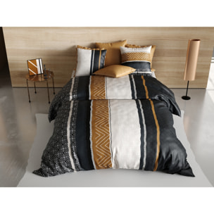 Parure housse de couette Coton 57fils TROPHÉ Gris