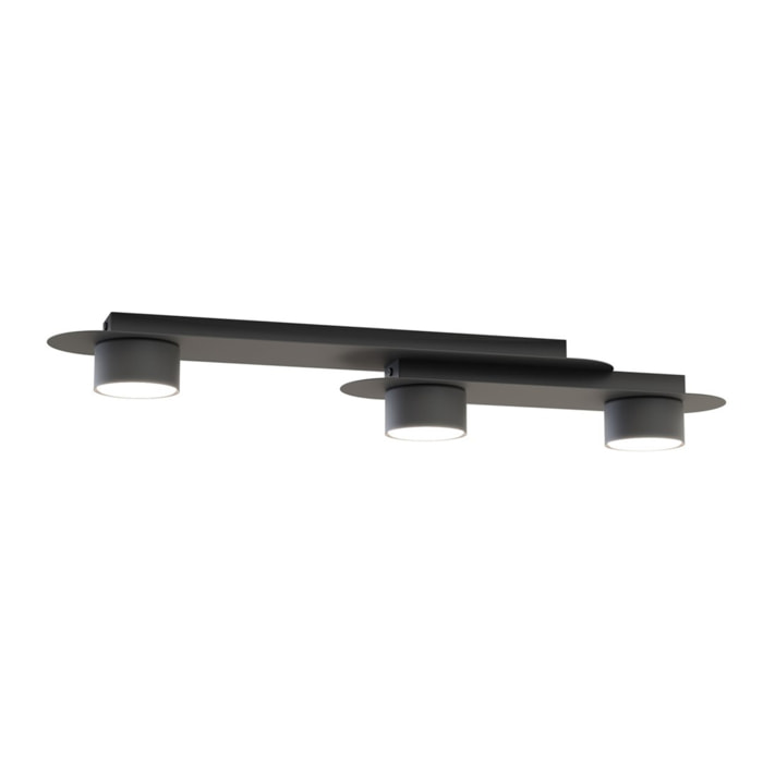 Faretto a soffitto STILO in acciaio nero opaco