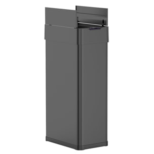 Poubelle automatique inox SILVERLAKE noir 90L