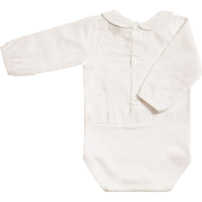 Body bebé manga larga plumetti cuello