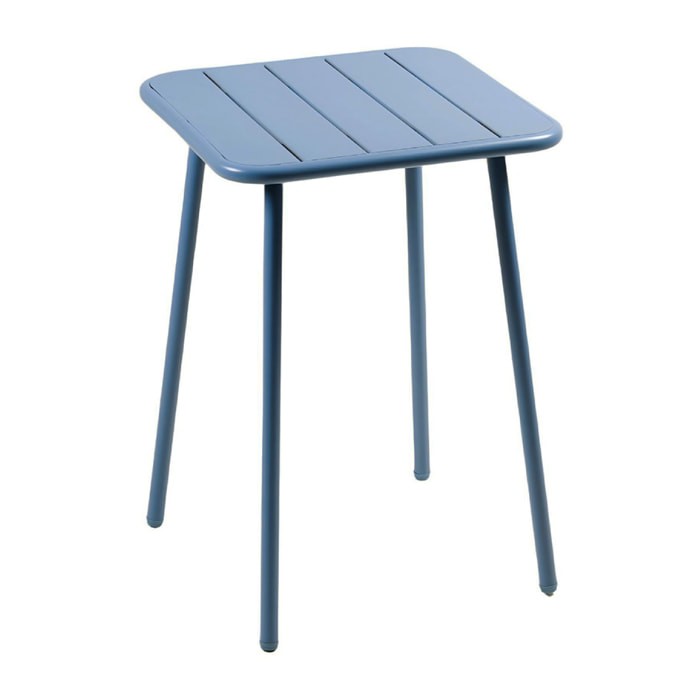 EVORA Table carrée 2 places 50x50cm bleu