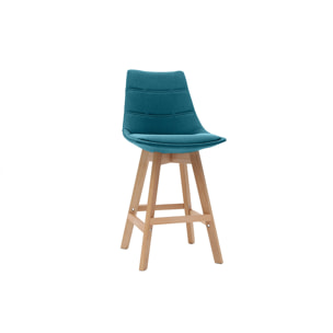 Tabourets de bar scandinaves bleu canard 65 cm (lot de 2) MATILDE