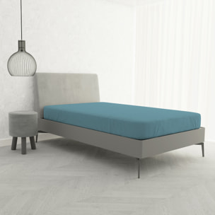 LENZUOLO SOTTO CON ANGOLI MAX COLOR, 100% COTONE MADE IN ITALY - PIAZZA E MEZZA