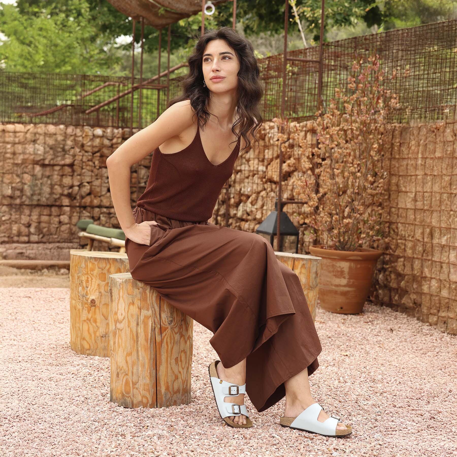 Sandalias NE50 VEGANO BEIG / WARAJI color Beig