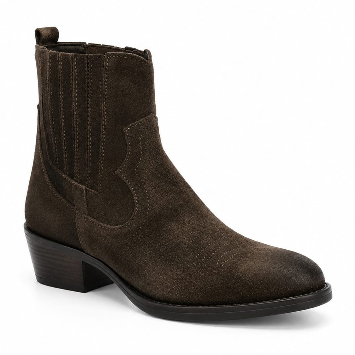 Texano basso in camoscio - tacco 5 cm