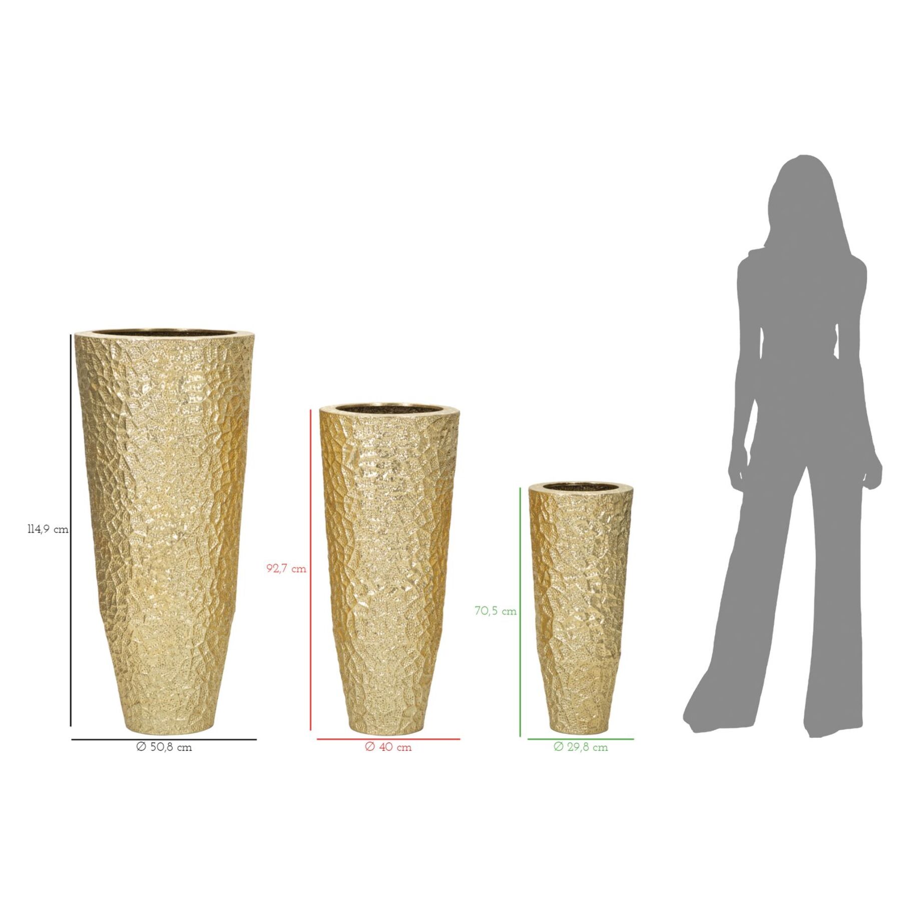 P/VASI GLASY TRIS CM Ø 50,8X114,9-40X92,7-29,8X70,5