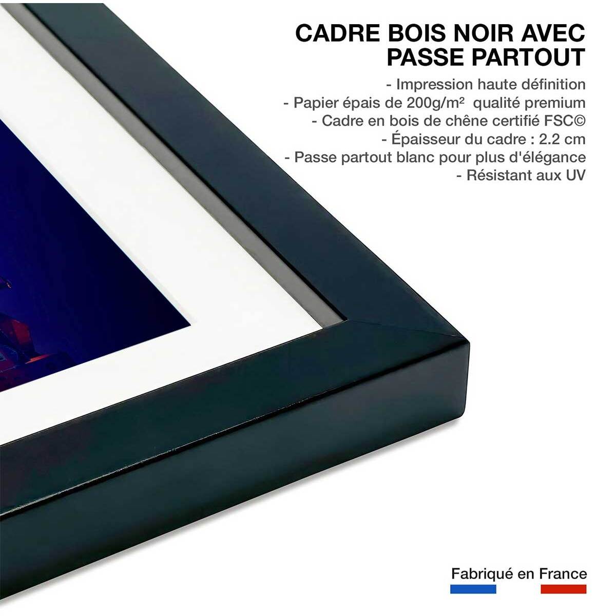 Affiche Fenêtre d'Amsterdam Affiche sous cadre noir