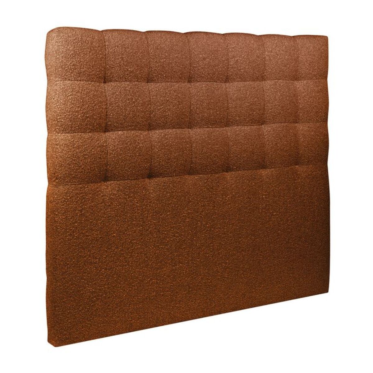 Lit avec sommier et tête de lit capitonnée - Tissu bouclette au style chic - Adapté à tous les matelas, montage rapide - Rangement XXL