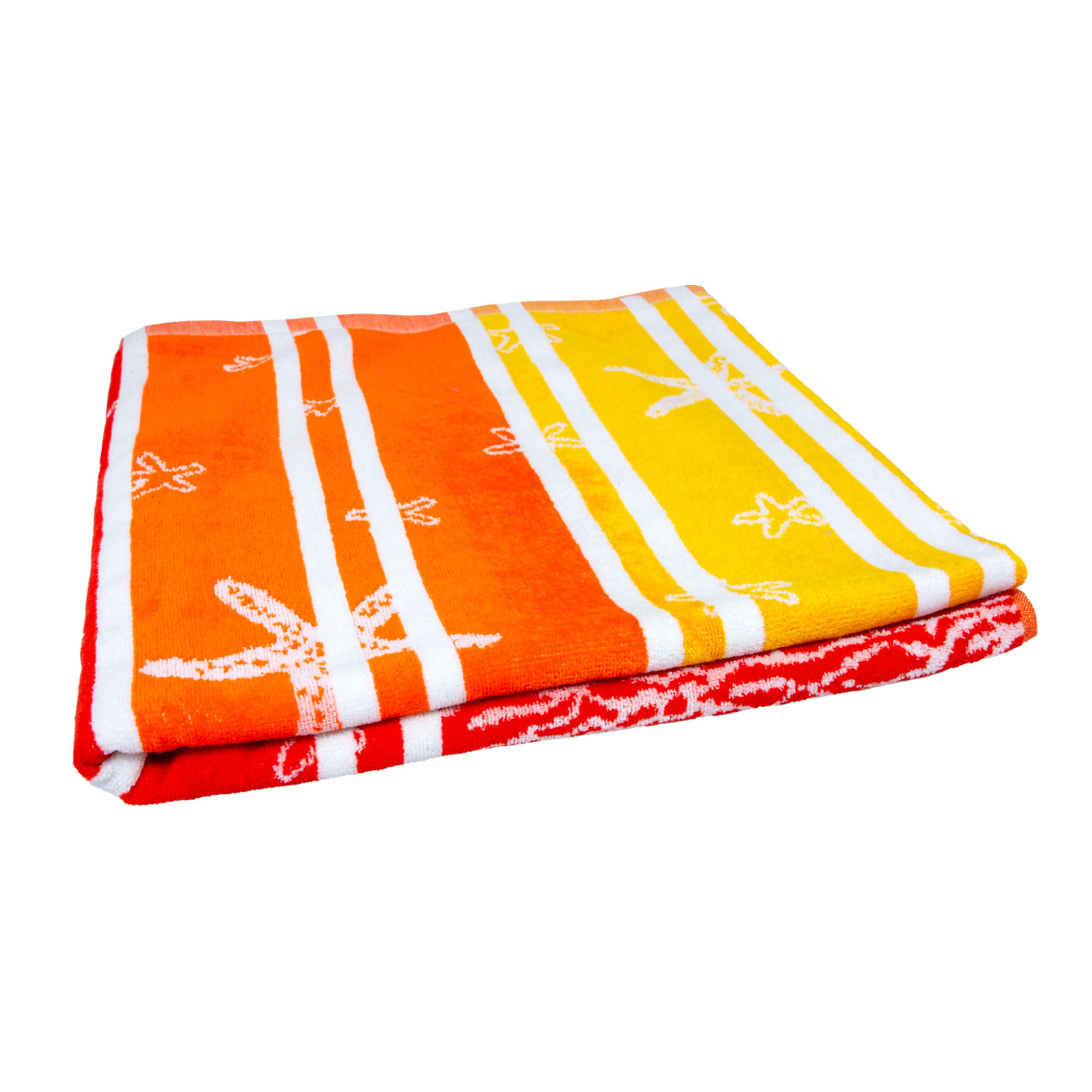 Telo Mare Spugna Jacquard Spiaggia Disegno Lanzarote Degradè