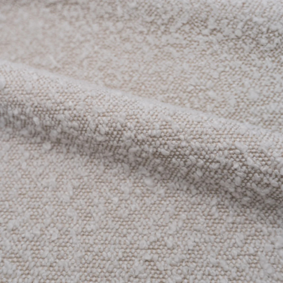 Fauteuil en tissu bouclé blanc - Ysé