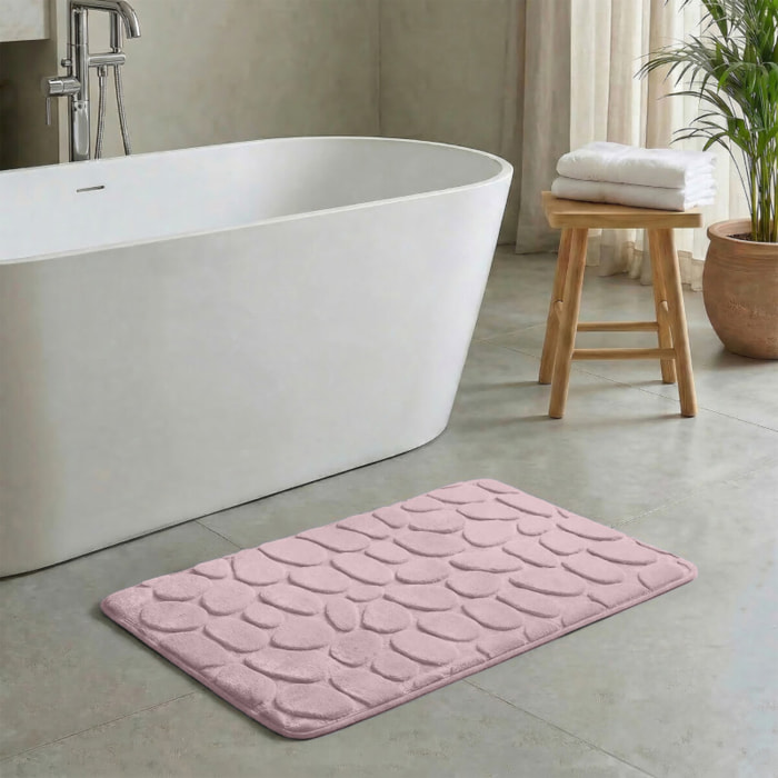 Tapis de bain Microfibre PEBBLE Rose Pastel MSV