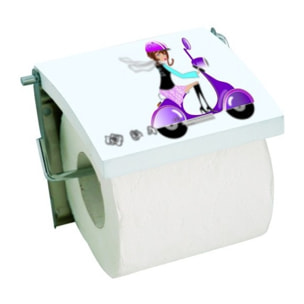 Porte Rouleau Papier Wc Mural Inox & MDF JANE MSV