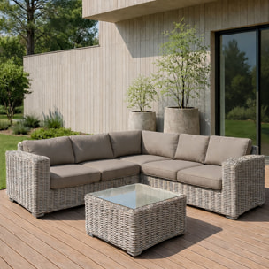 Set de 2 pots ronds en terre d'argile forme haute 40/55cm FARO