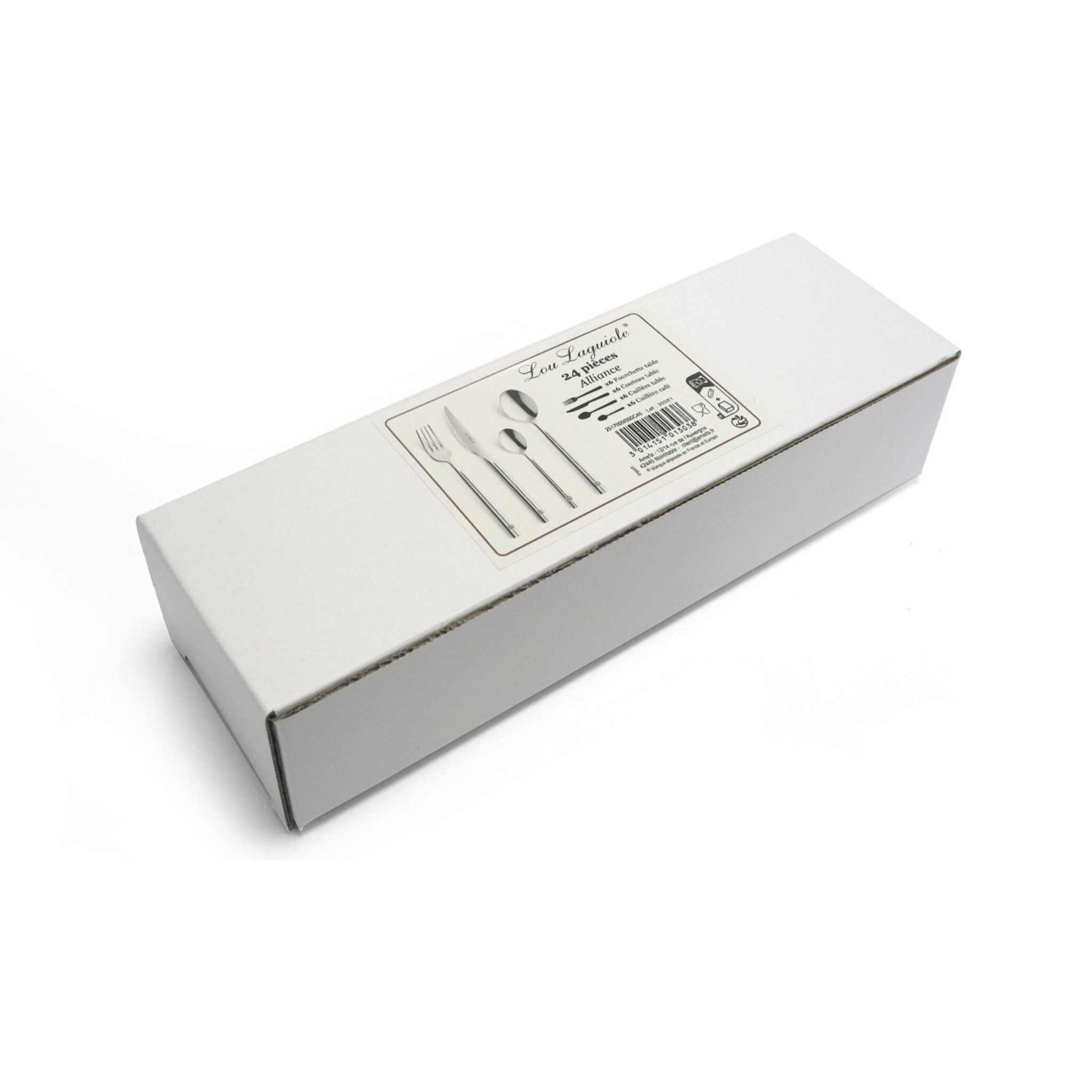 Alliance Inox - Set Kraft Lou Laguiole 24 posate con coltelli da bistecca