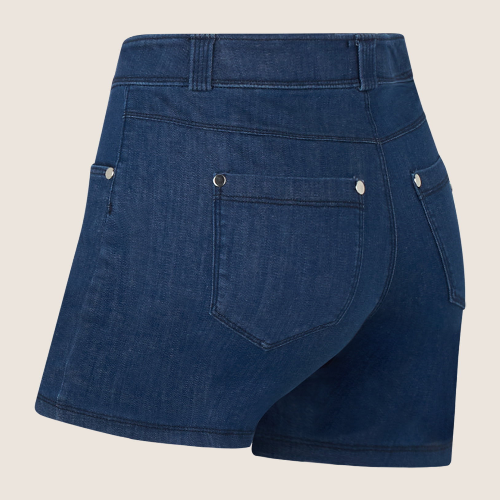 Shorts denim da donna con vita regular design 5 tasche