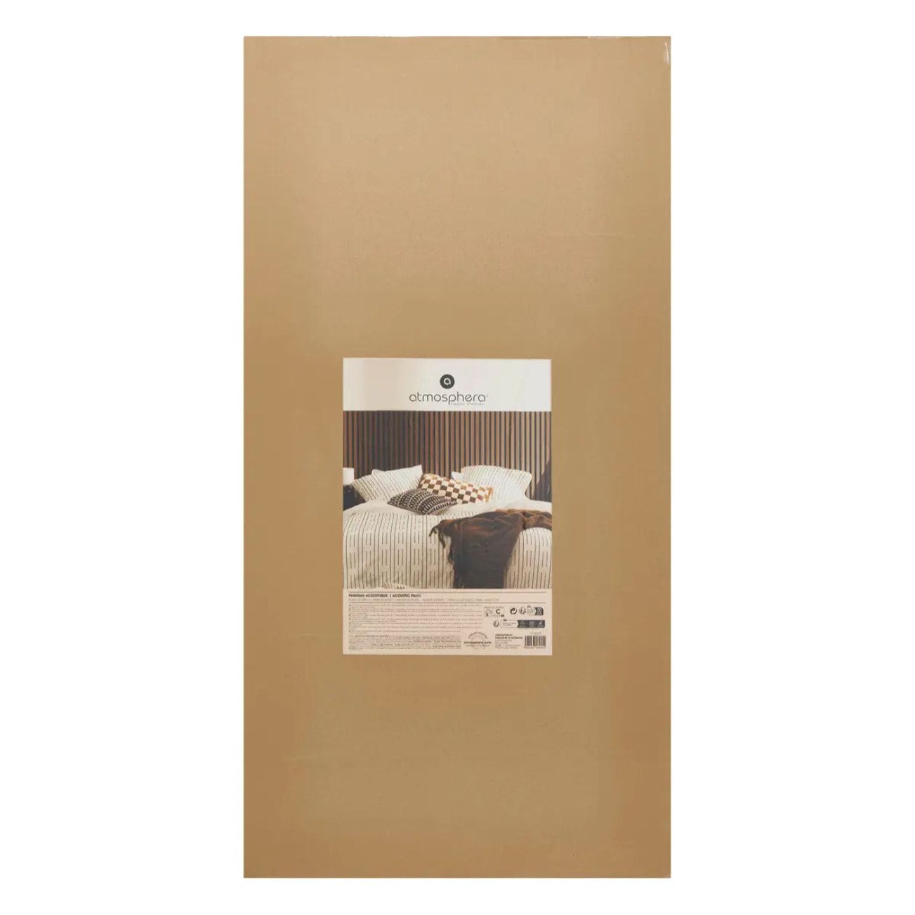 Panneau décoratif mural Colva bois foncé 120x60cm