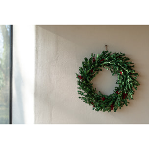 J-Line décoration couronne - plastique - vert - medium