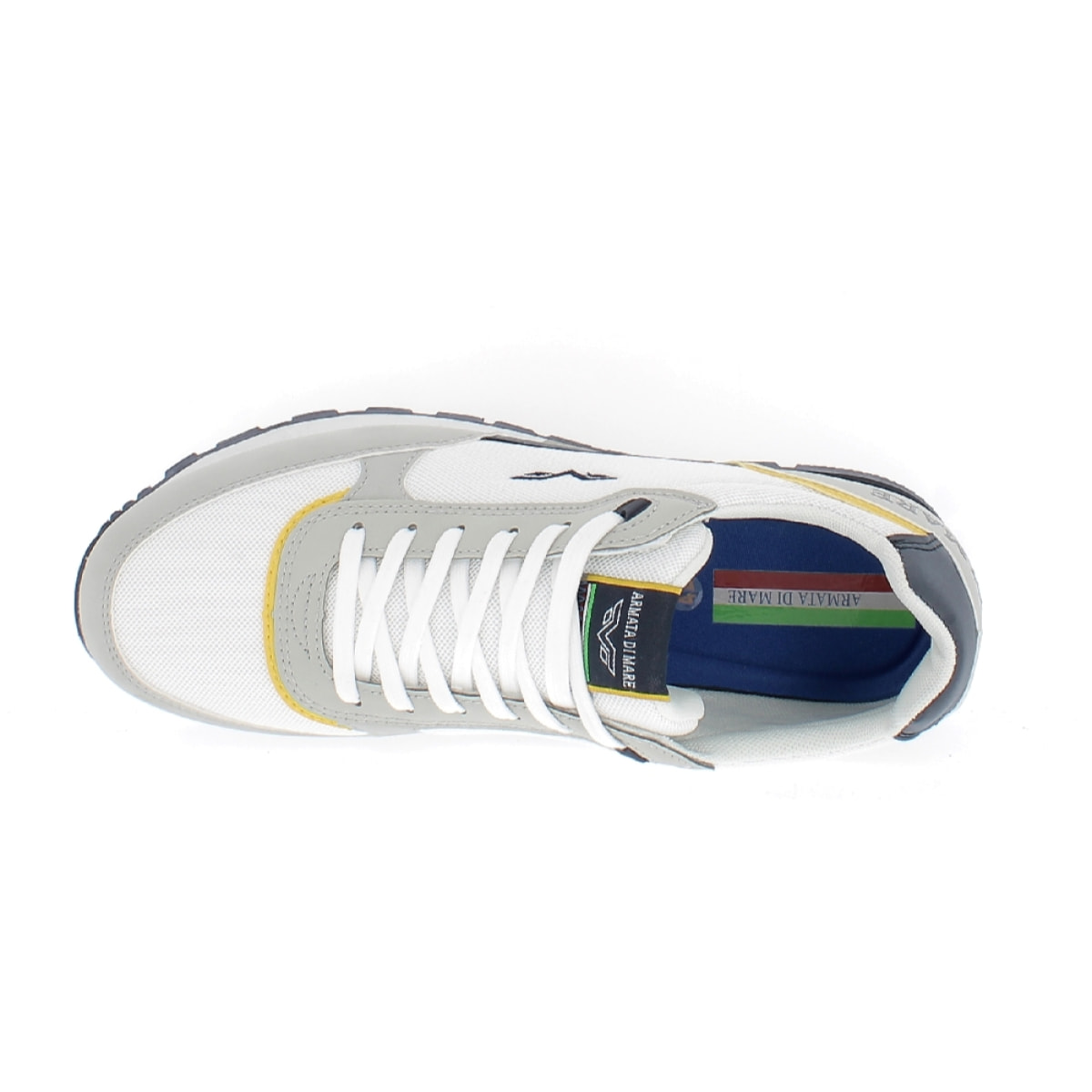 Armata di Mare Scarpe Uomo Sneakers Vintage Running con Soletta Rimovibile in Memory Foam AMU SS23N303 Off White