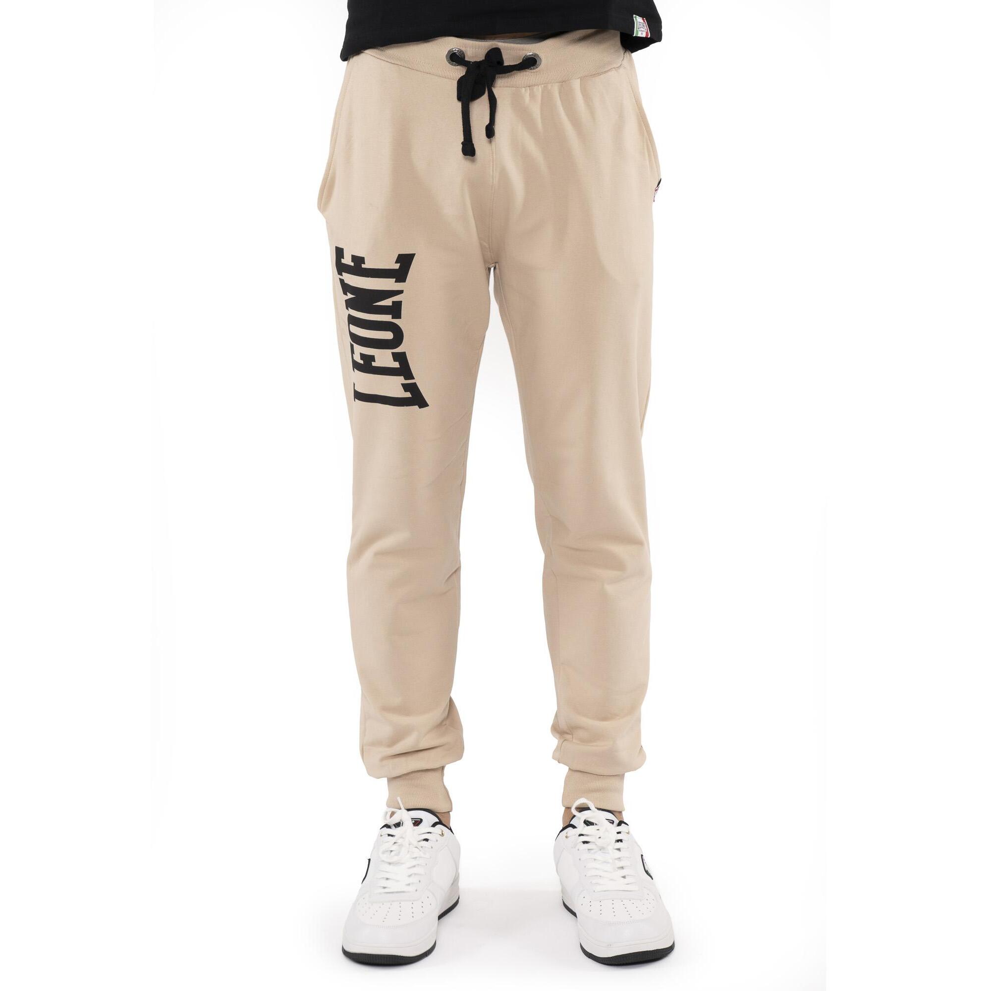 Pantalone sportivo invernale da uomo con polsino e logo grande 'Basic'