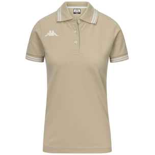 Polo Shirts Kappa Donna Logo Maltax Wss Slim Beige