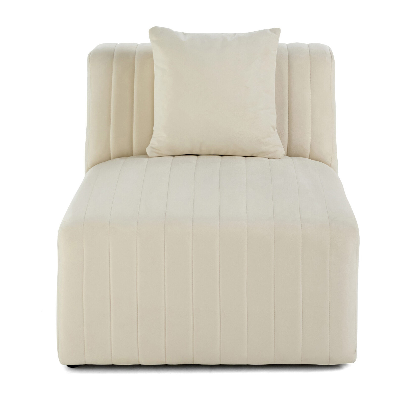 Nova - module d'assise sans accoudoirs - en velours - Beige