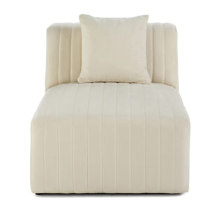 Nova - module d'assise sans accoudoirs - en velours - Beige