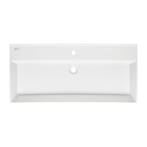 Vasque à poser 100,4 x 46,5 cm - blanc brillant - sans trop-plein - Infinitio SAT