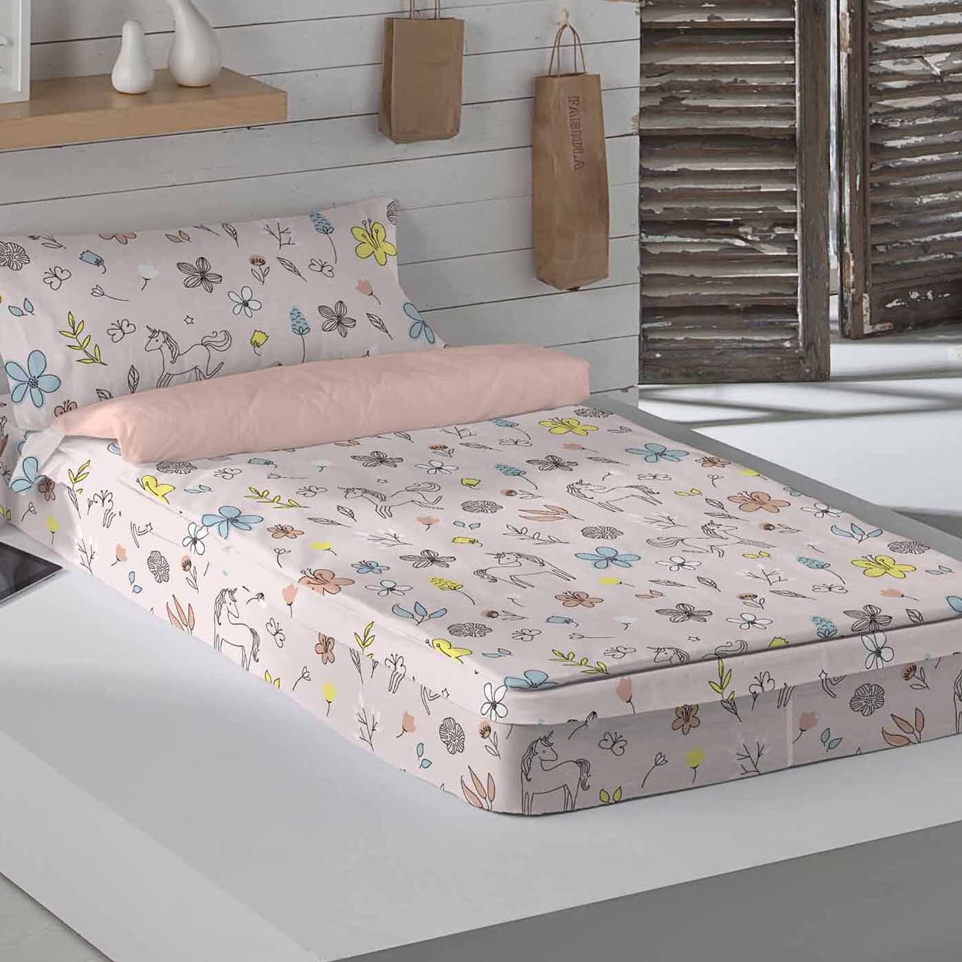 Cool Kids - Saco Nórdico Estampado - Infantil - Con cremallera - Incluye 1 Funda de Almohada - 100% Algodón - Dinky