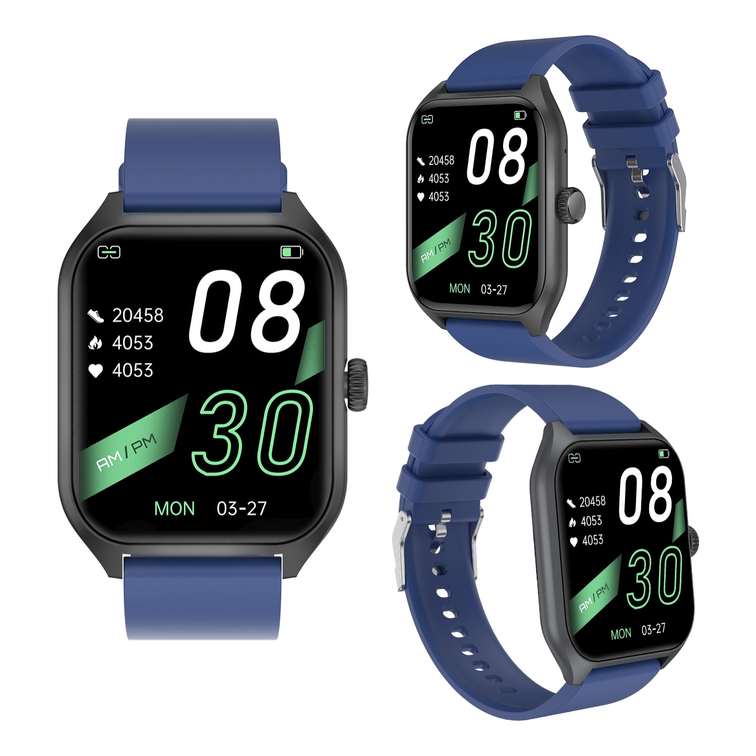 DAM Smartwatch Qx5 con pantalla de 1,96 pulgadas. Llamadas Bluetooth, más de 100 modos deportivos, monitor de glucosa y de tensión.