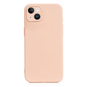 DAM Custodia  Essential in silicone con protezione per fotocamera per iPhone 14 Plus. Interno in morbido velluto. 8,09x1,06x16,36 cm. Colore: rosa chiaro
