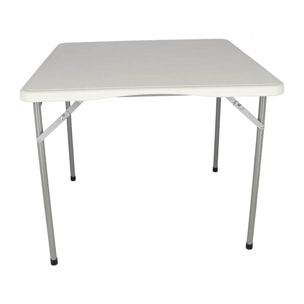 Well Home Mesa plegable foramto cuadrado de polietileno 88x88x74cm