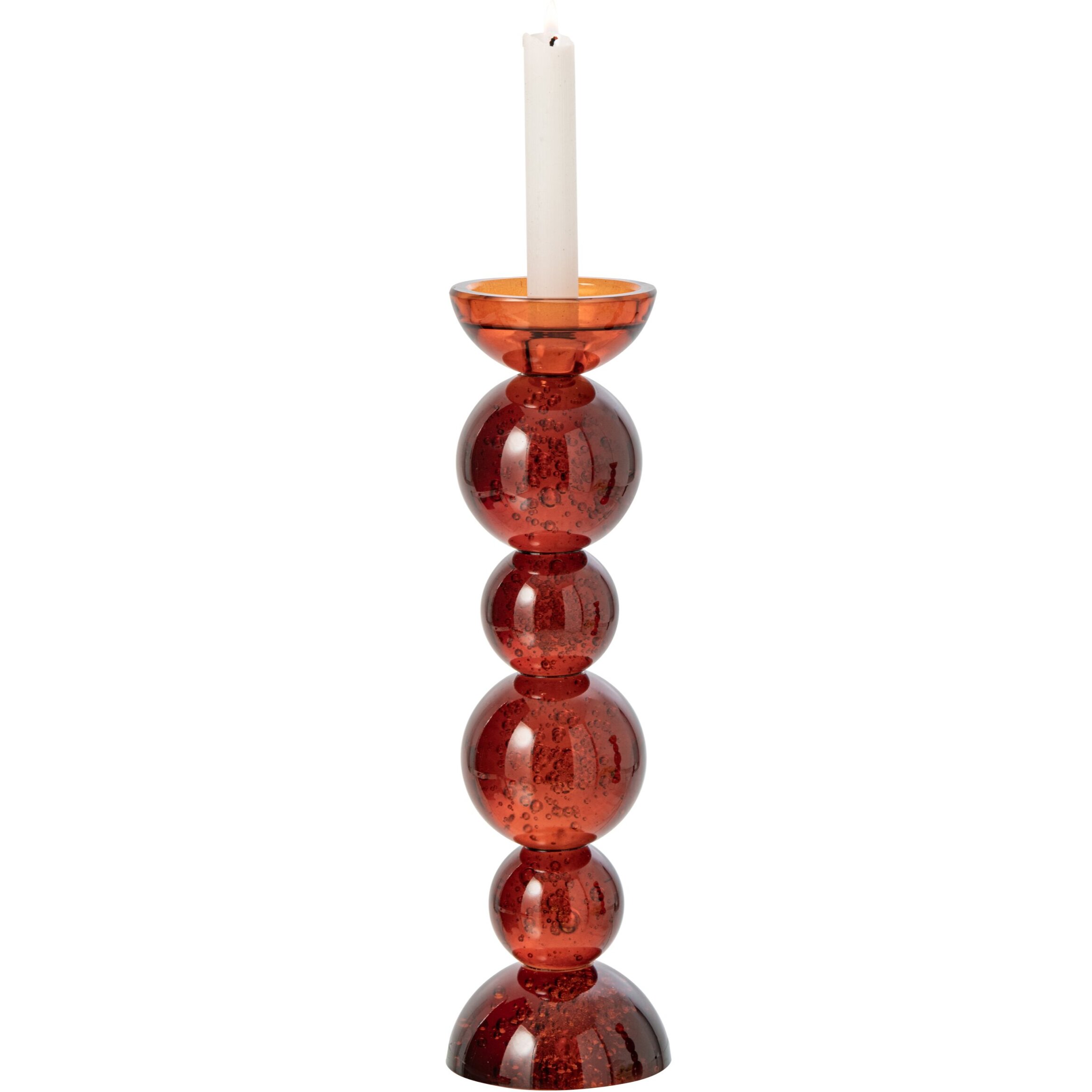 J-Line Chandelier - verre - bronze - large