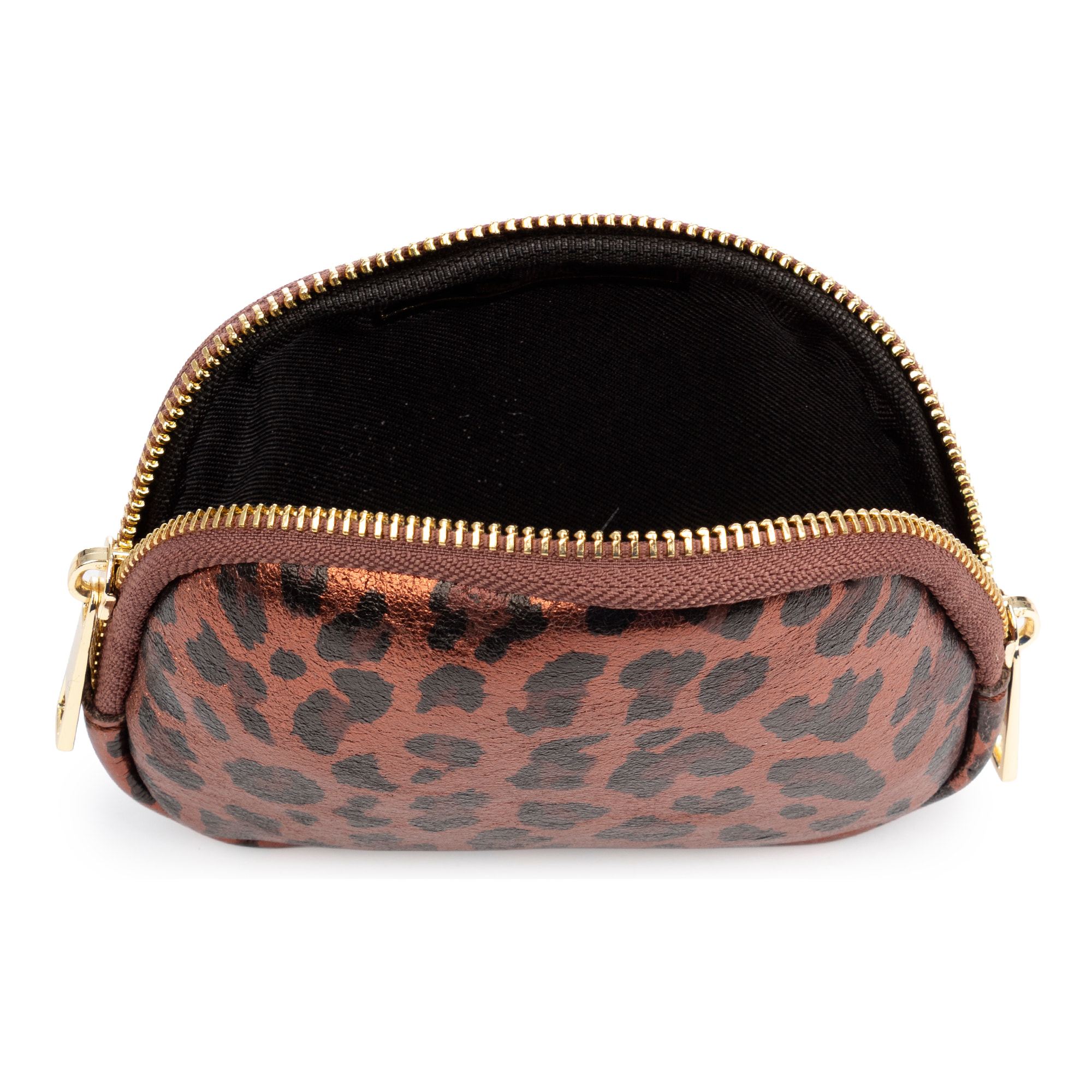 Baratili portafoglio organizzatore donna. Pelle scamosciata autentica con stampa animale leopardata lucida.