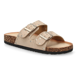 Sandalia bio mujer cómoda con tachuelas