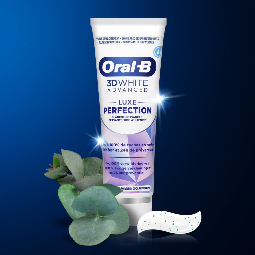 4 Dentifrices Oral-B 3D White Advanced Luxe Perfection 75ml