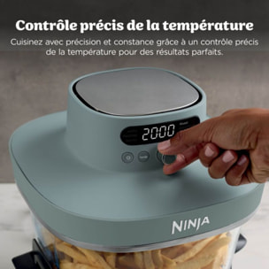 Friteuse sans huile NINJA CRISPi PRO 7-en1, 2 récipients en verre de 5.7 et 2.3L,  AS101EULG beige