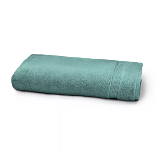 Drap de douche pur coton 550 g/m² uni vert Elea emeraude