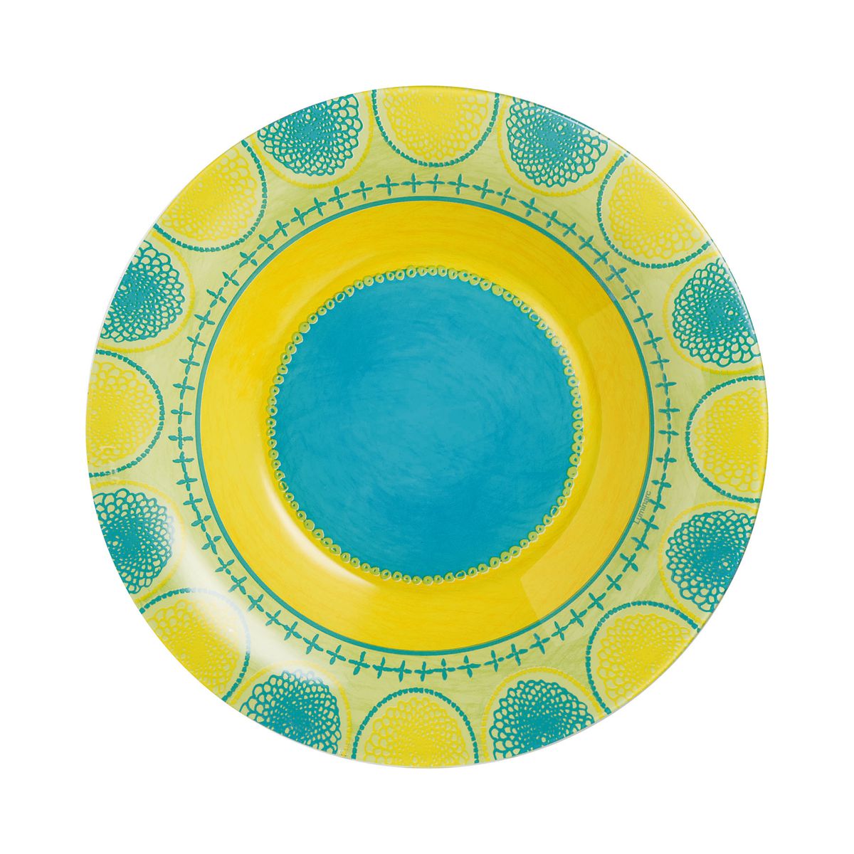 Assiette creuse turquoise 22cm Propriano - Luminarc - Verre opale extra résistant