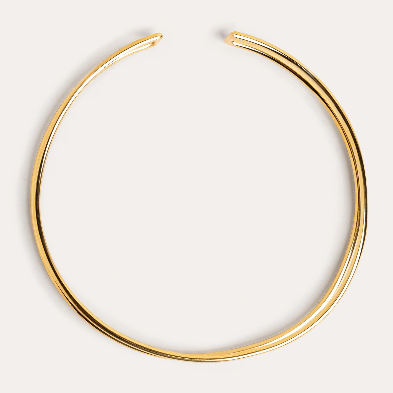 Collana Double Ring Choker Placcato Oro