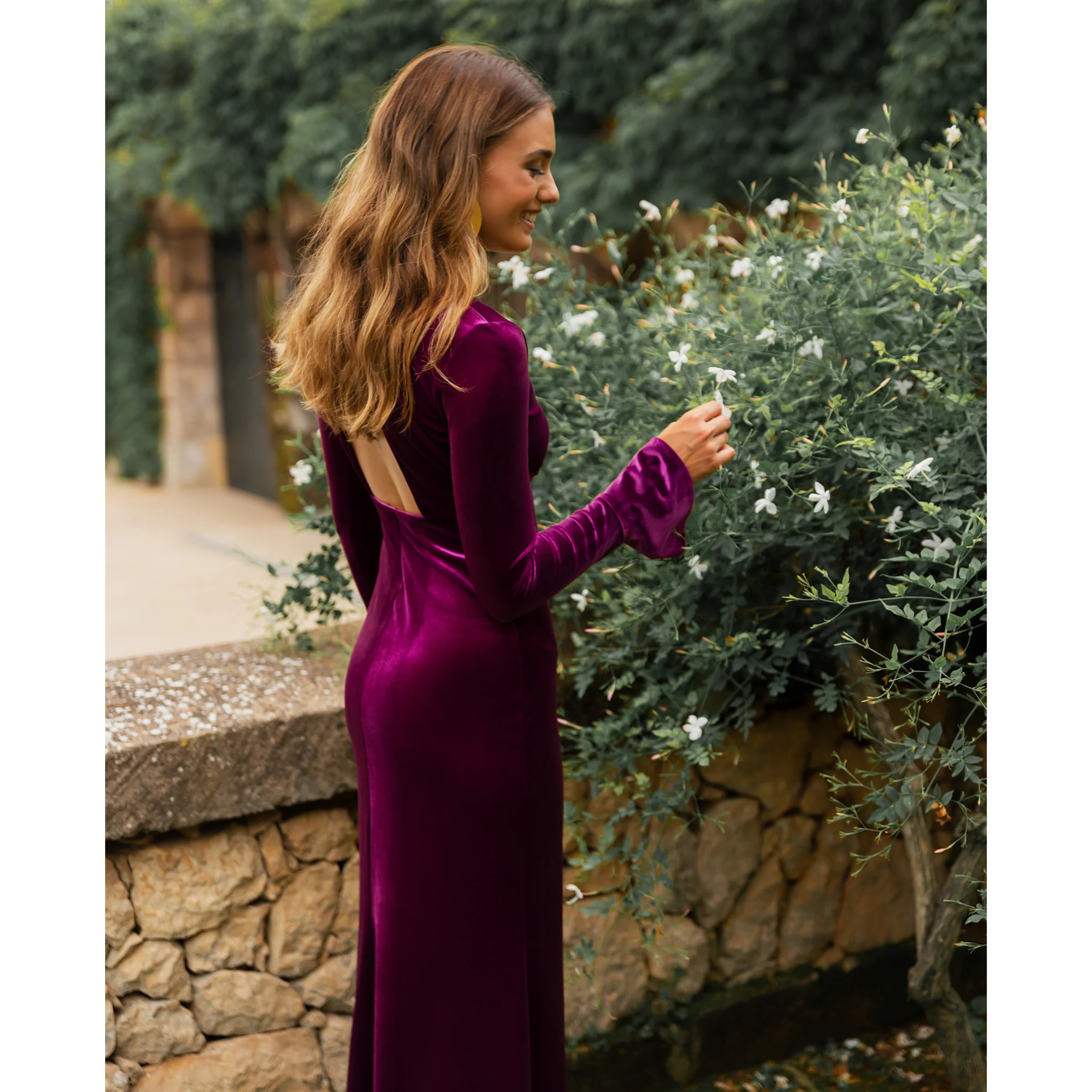 Vestido de terciopelo corte sirena
