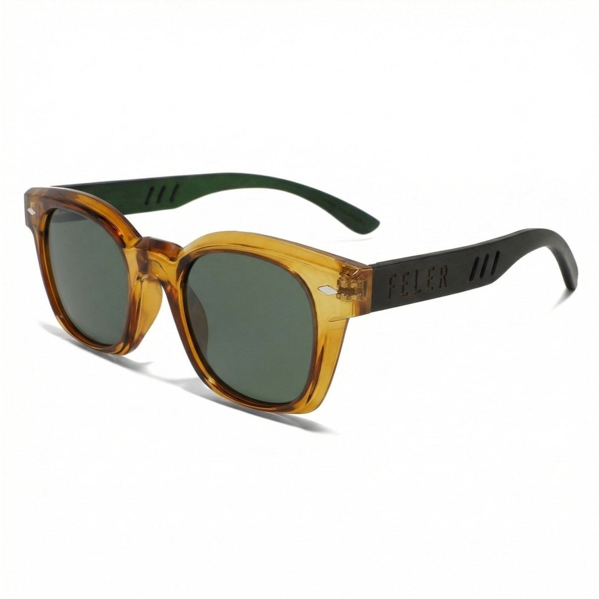 Gafas de Sol Feler 1588-3 Polarizadas de Madera Unisex 59 mm