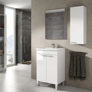 Mueble Baño 2p Con Lavabo + Espejo Koncept