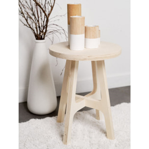 Tabouret rond SIMPLICITY beige