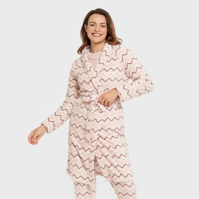 Bata coral Mujer Kit Rosa Bebé