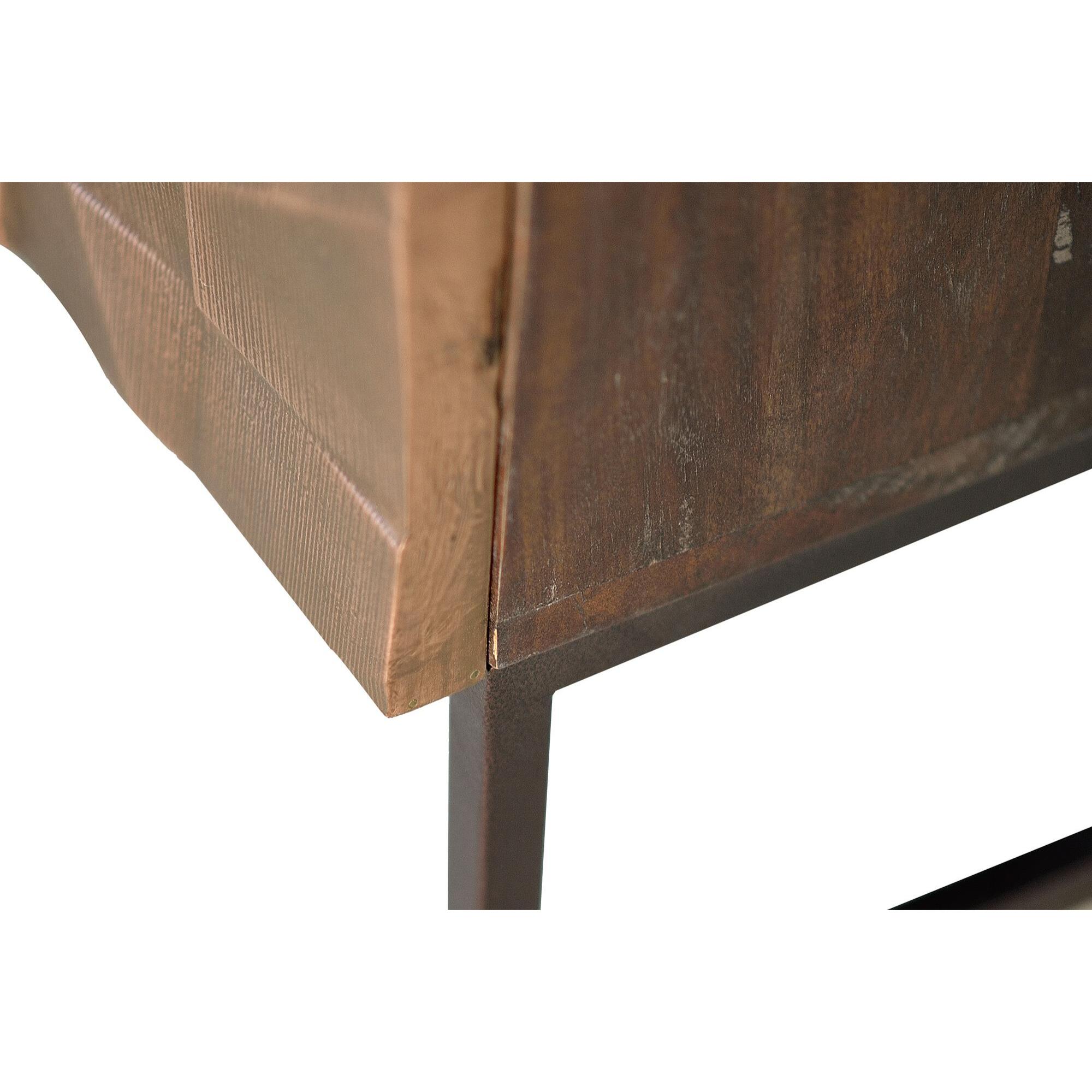 Mueble tv - madera de mango y bronce - 55x140x40cm