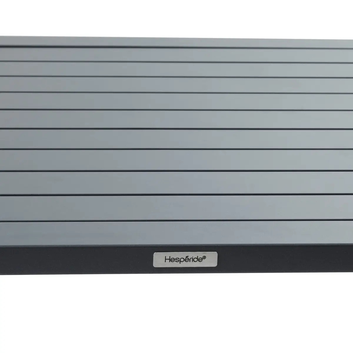 Table de jardin relevable rectangulaire "Salimia" graphite 150 x 80 x 69cm en aluminium