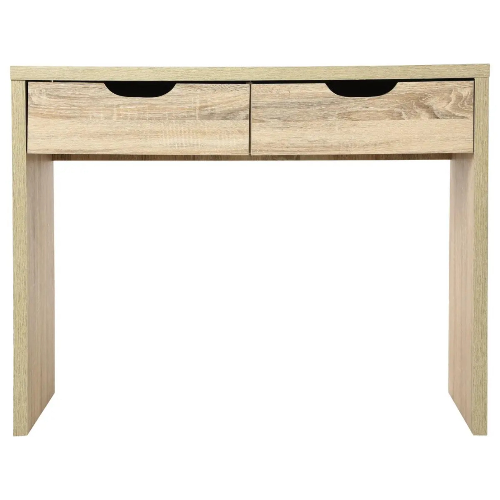 Console 2 tiroirs "Bivoak" effet chêne naturel