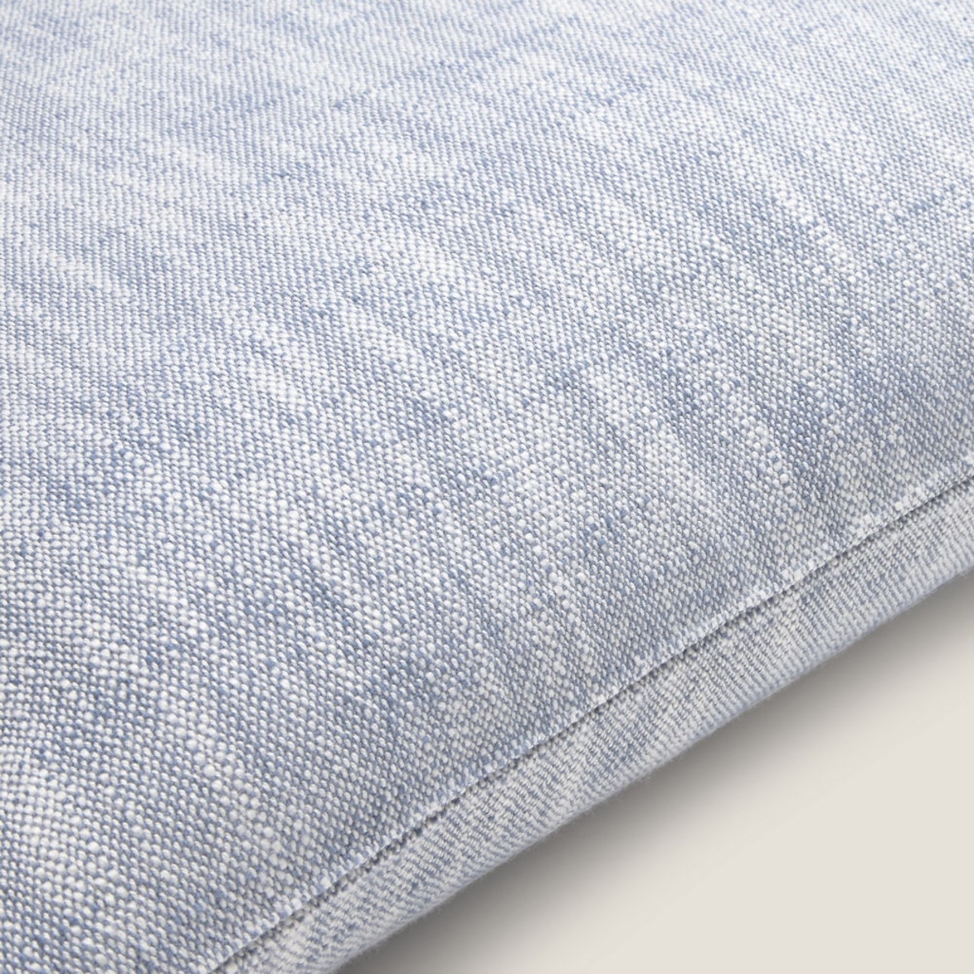 Funda de cojín algodón efecto lino Soliso color azul Algodón