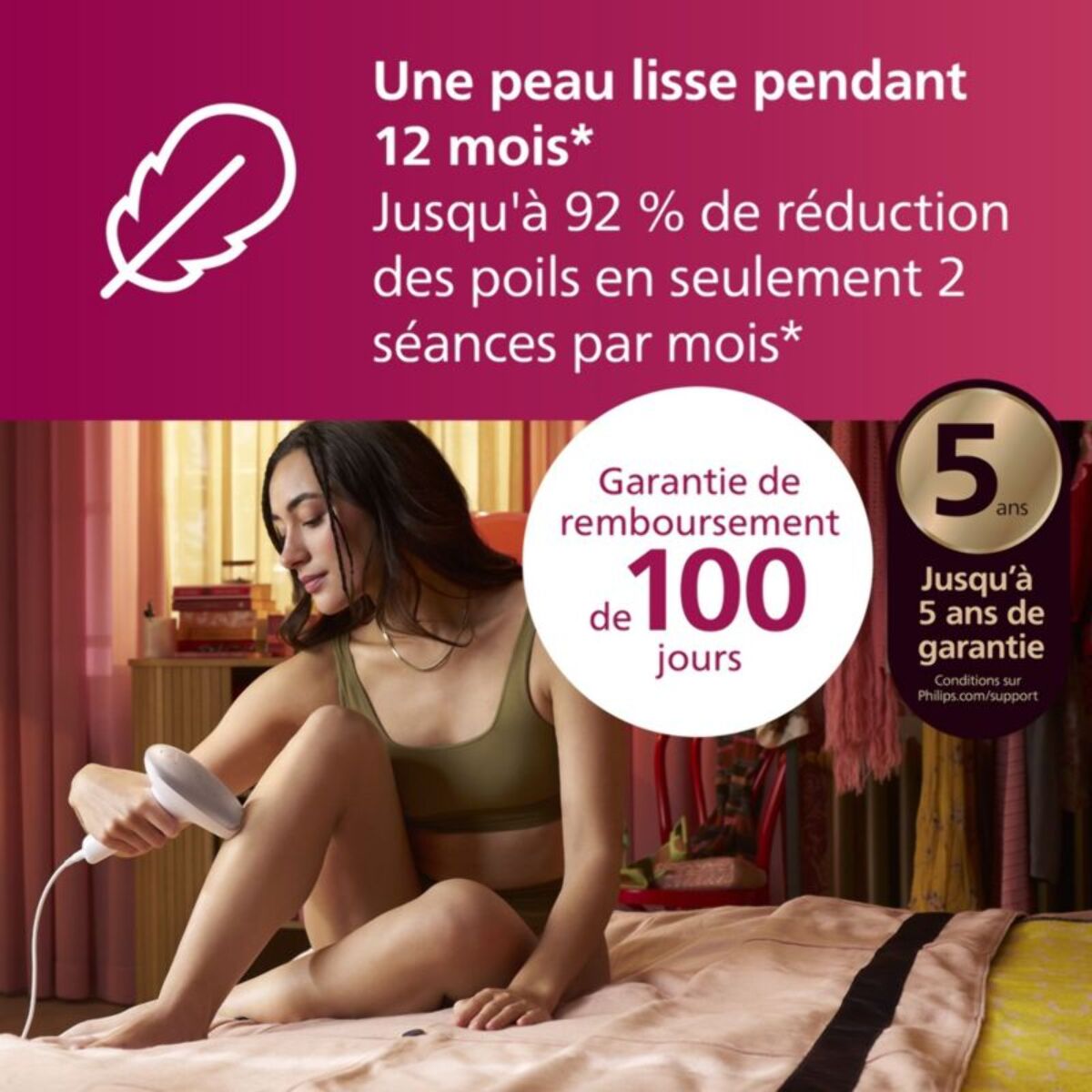 Epilateur lumière pulsée PHILIPS IPL BRI923/00 series 7000